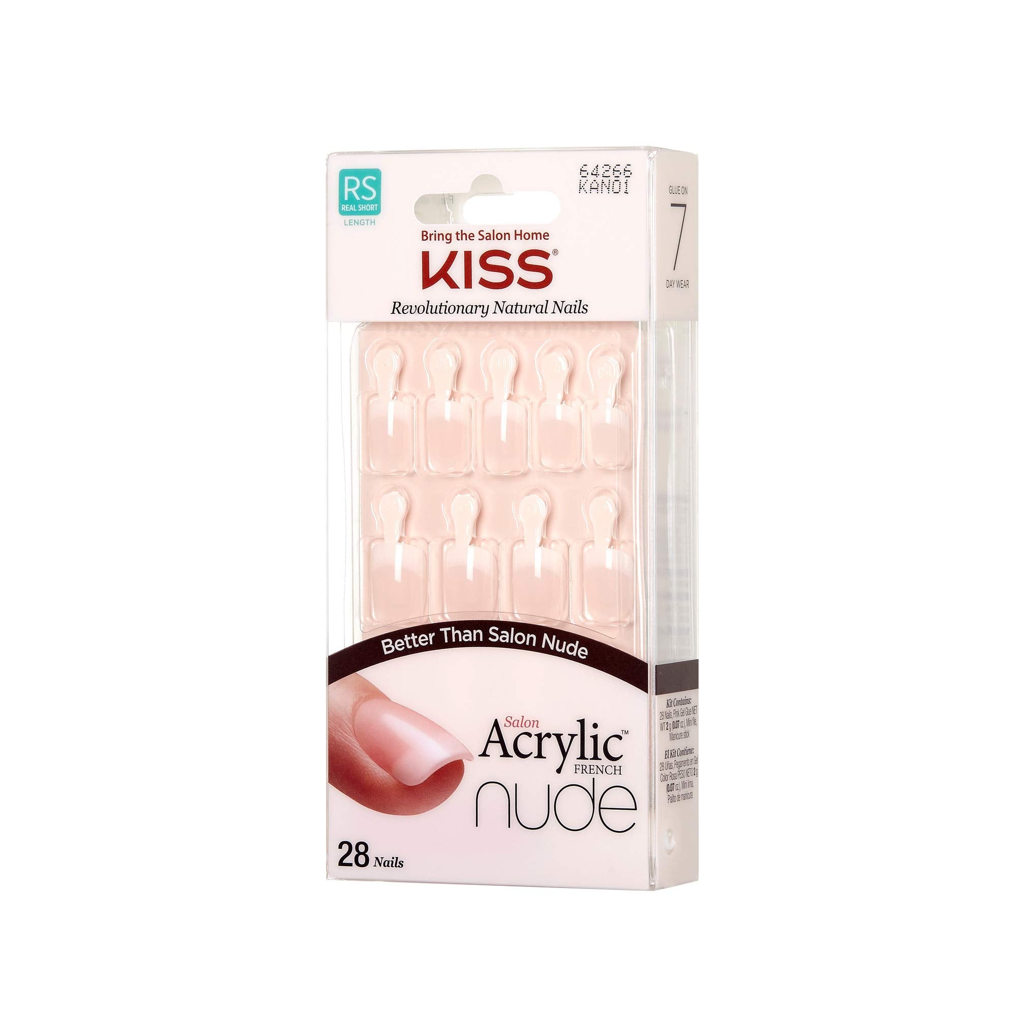 KISS Salon Acrylic Nude 28 Nails (6 PACK, KAN01)